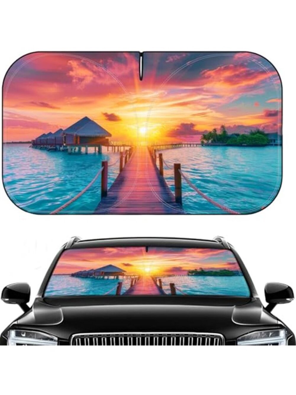 Car Windshield Sun Shade Foldable Reflector Sunshade for Front Window